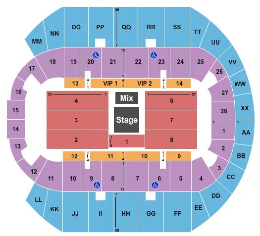  GULF COAST SPRING FEST Seating Map Seating Chart