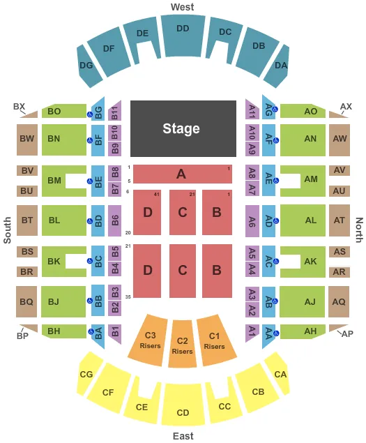  ENDSTAGE 1 Seating Map Seating Chart