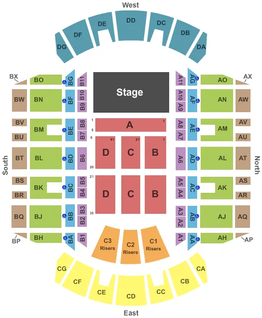  ENDSTAGE 1 Seating Map Seating Chart