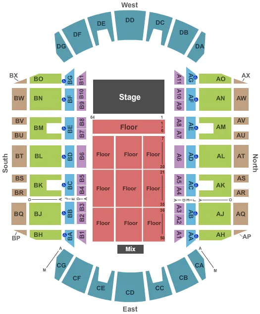  ENDSTAGE 2 Seating Map Seating Chart