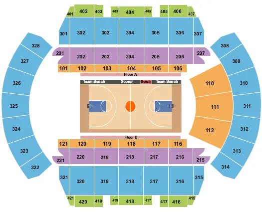  HARLEM GLOBETROTTERS 2 Seating Map Seating Chart