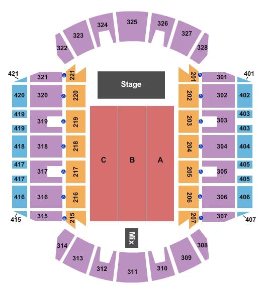  THE SOUTHERN SHOWDOWN HIP HOP SHOW Seating Map Seating Chart