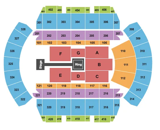  WWE 2022 Seating Map Seating Chart