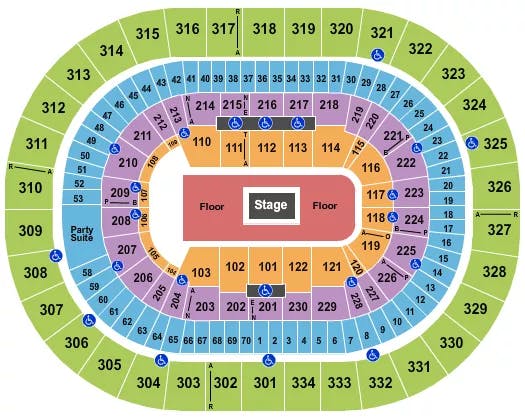  CENTER STAGE 3 Seating Map Seating Chart