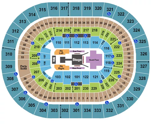  FUERZA REGIDA Seating Map Seating Chart