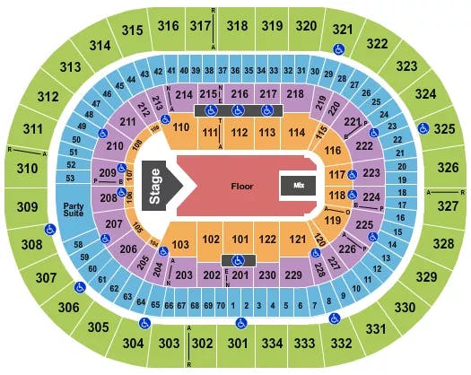  JELLY ROLL Seating Map Seating Chart