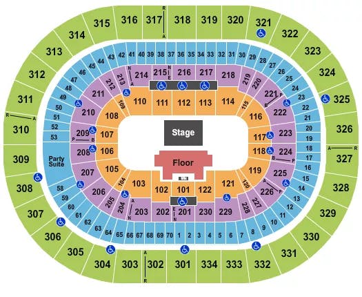  JUDAS PRIEST Seating Map Seating Chart