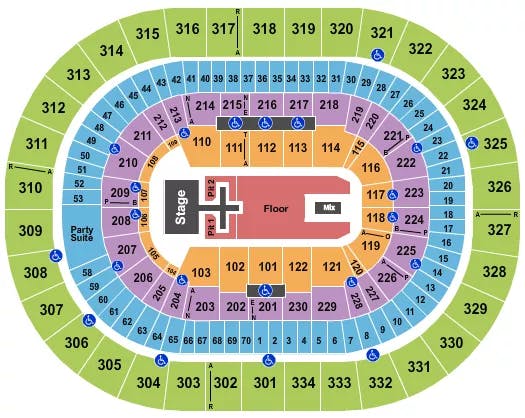  PHIL WICKHAM Seating Map Seating Chart