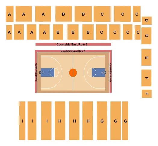 PACIFIC STEEL RECYCLING FOUR SEASONS ARENA BASKETBALL Seating Map Seating Chart