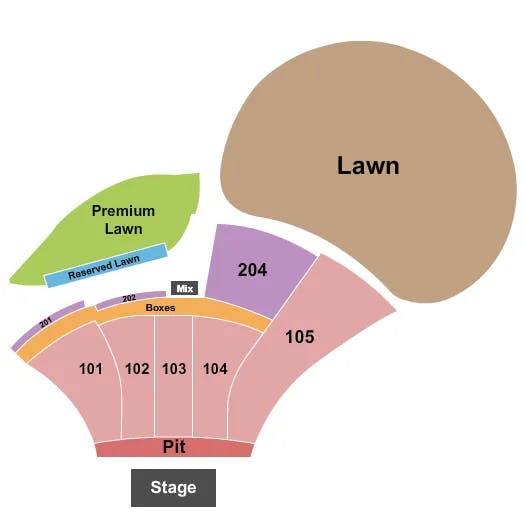  ENDSTAGE PIT Seating Map Seating Chart