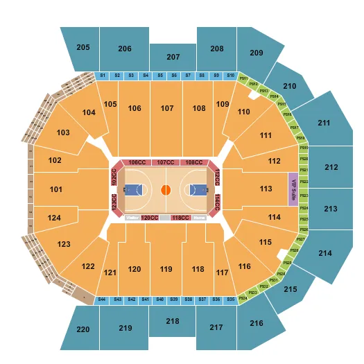 BASKETBALL NBA Seating Map Seating Chart
