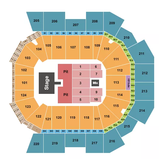  CAGE THE ELEPHANT Seating Map Seating Chart