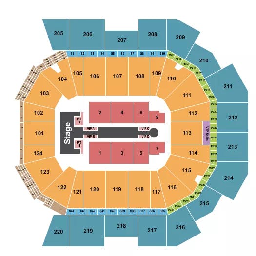  JENNIFER LOPEZ Seating Map Seating Chart