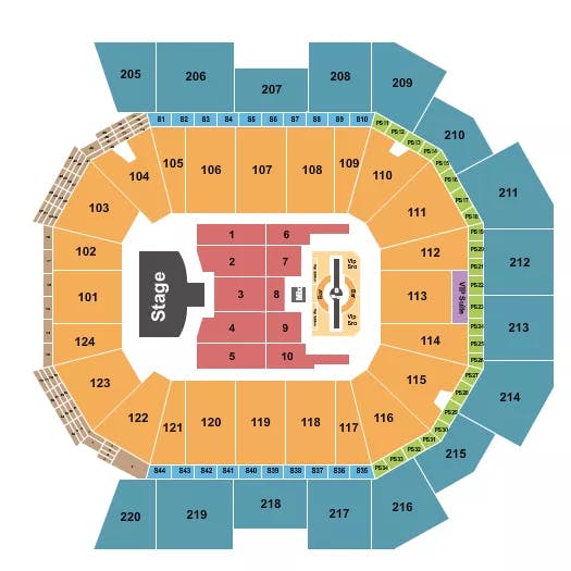  JUSTIN TIMBERLAKE Seating Map Seating Chart