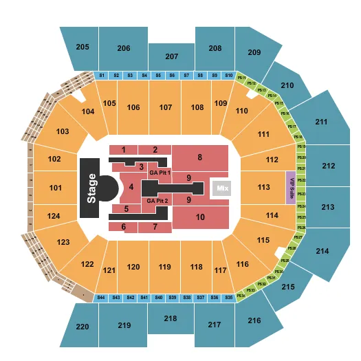  MADONNA Seating Map Seating Chart