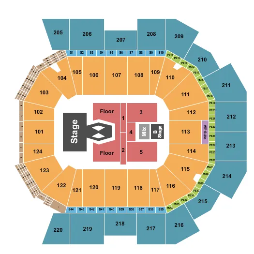  MORGAN WALLEN Seating Map Seating Chart