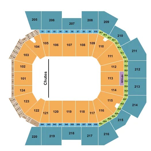  RODEO Seating Map Seating Chart