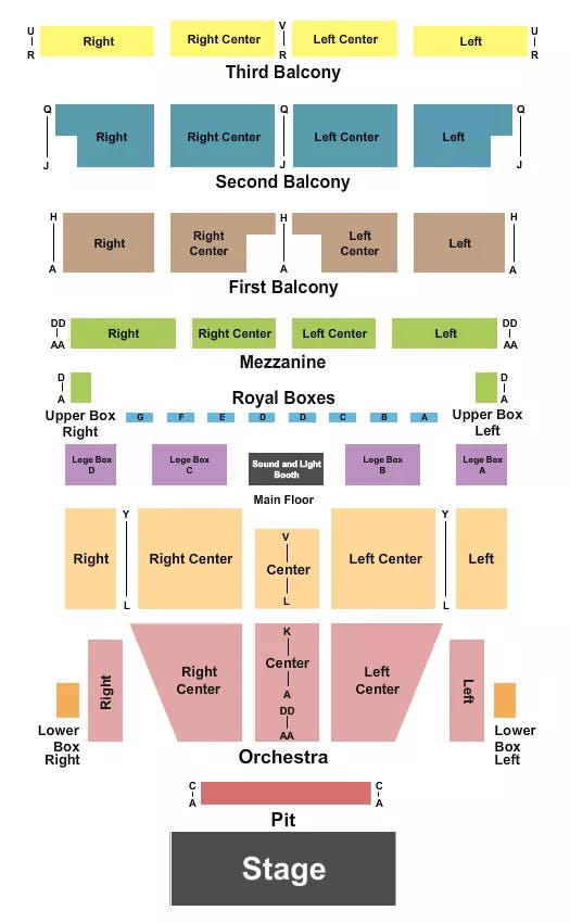  ENDSTAGE 2 PIT Seating Map Seating Chart