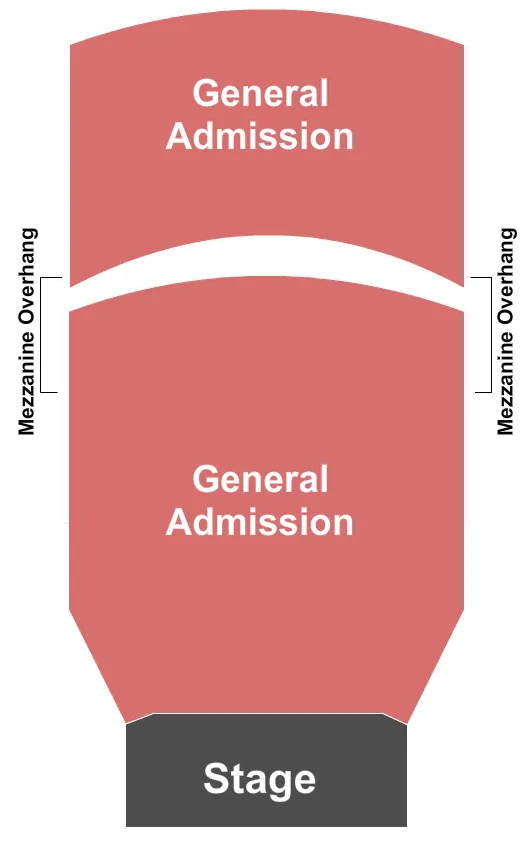  GENERAL ADMISSION Seating Map Seating Chart