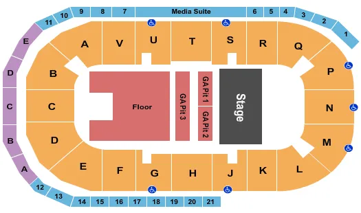  BRAD PAISELY Seating Map Seating Chart
