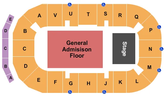  ENDSTAGE GA FLOOR Seating Map Seating Chart