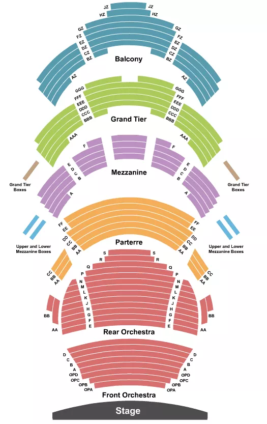 MURIEL KAUFFMAN THEATRE KAUFFMAN CENTER FOR THE PERFORMING ARTS ENDSTAGE Seating Map Seating Chart