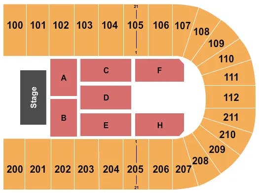  ENDSTAGE 3 Seating Map Seating Chart