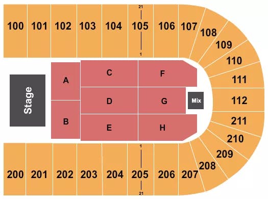  ENDSTAGE 4 Seating Map Seating Chart