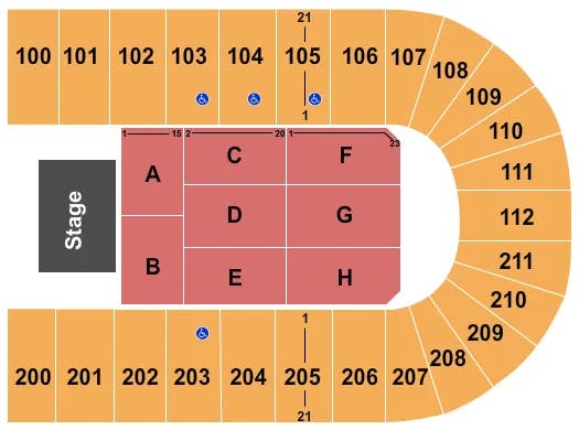  FUNNY AS ISH COMEDY TOUR Seating Map Seating Chart
