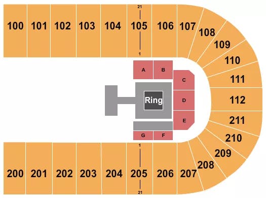  MISFITS BOXING Seating Map Seating Chart