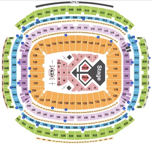  USHER Seating Map Seating Chart