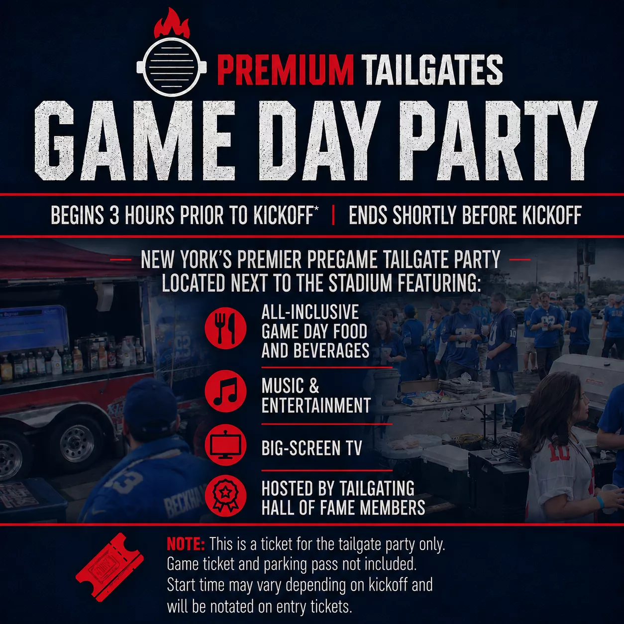 PREMIUM TAILGATE TENT NY PREMIUM TAILGATE NAVYARMY Seating Map Seating Chart