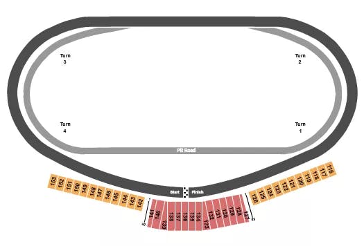  RACING 3 Seating Map Seating Chart