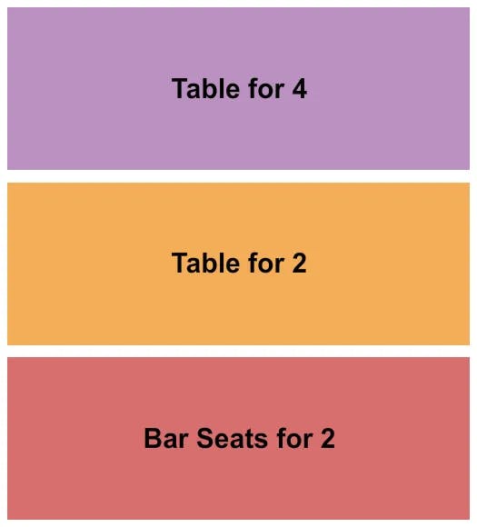 NATALIES GRANDVIEW BAR SEATS TABLES STATIC Seating Map Seating Chart