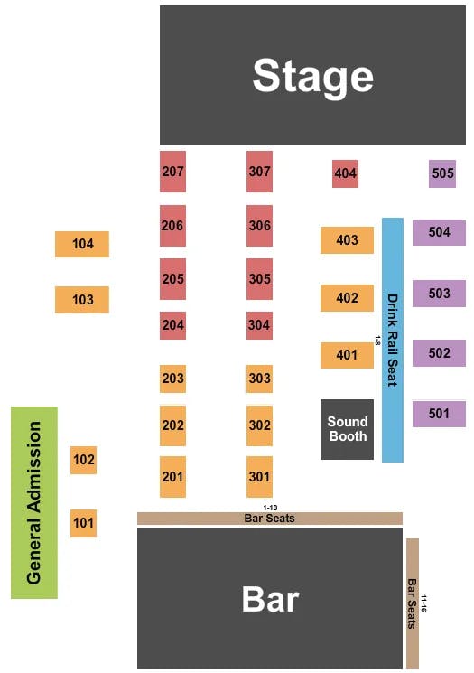 NATALIES GRANDVIEW TABLES Seating Map Seating Chart