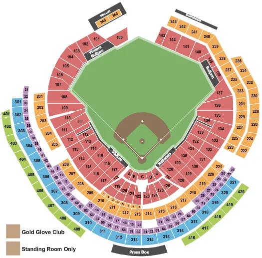  BASEBALL 2021 Seating Map Seating Chart