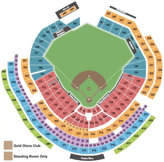  CONGRESSIONAL BASEBALL GAME Seating Map Seating Chart