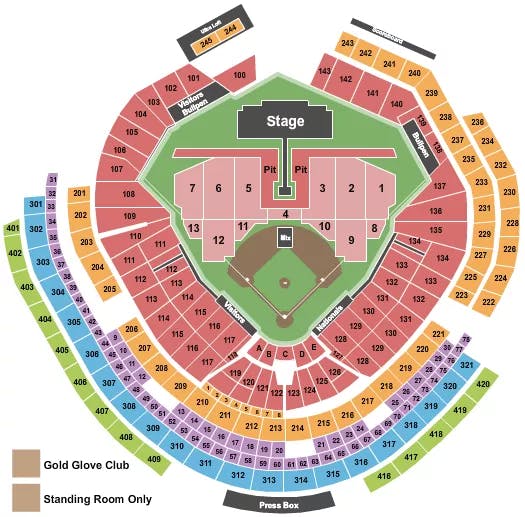  GREEN DAY Seating Map Seating Chart