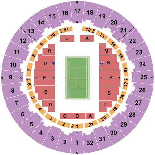 NEAL S BLAISDELL CENTER ARENA TENNIS Seating Map Seating Chart