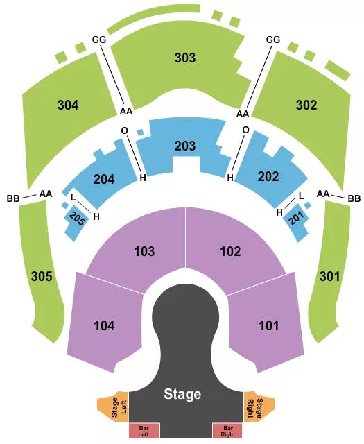 NEW YORK NEW YORK THEATER NEW YORK HOTEL CASINO CIRQUE MAD APPLE Seating Map Seating Chart