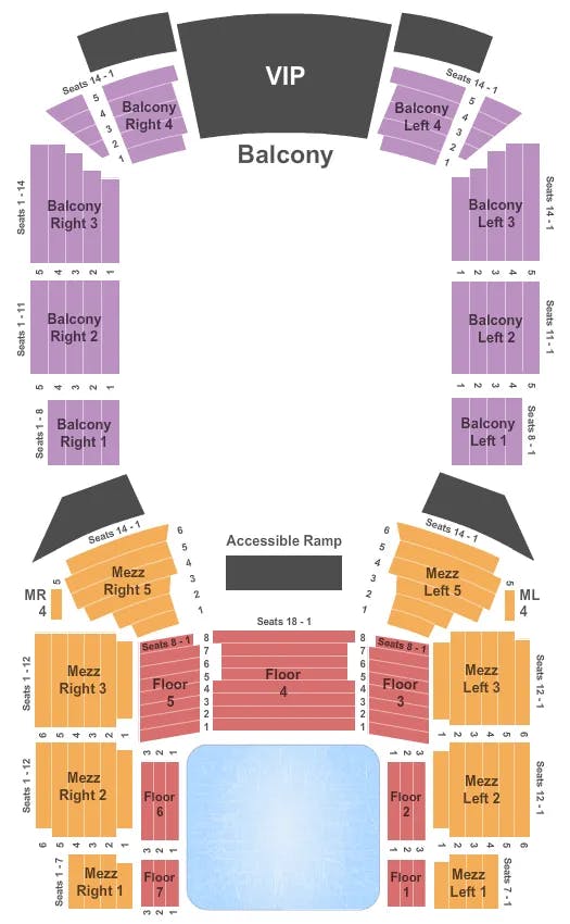  CHRISTMAS ON ICE Seating Map Seating Chart