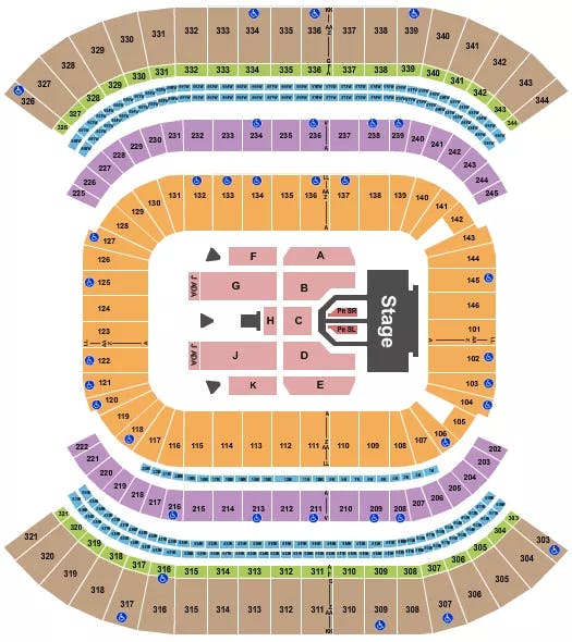 NISSAN STADIUM NASHVILLE DEF LEPPARD Seating Map Seating Chart