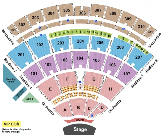  ENDSTAGE PIT Seating Map Seating Chart