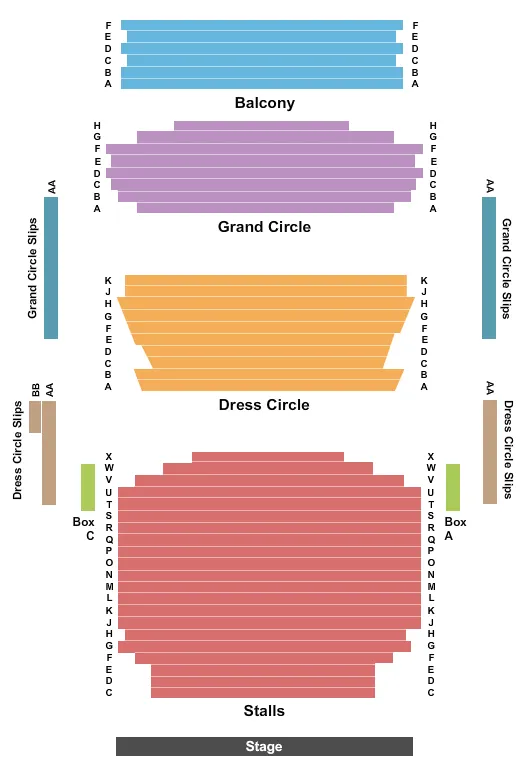  END STAGE Seating Map Seating Chart