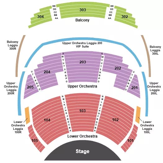 O THEATER BELLAGIO CIRQUE DU SOLEIL O Seating Map Seating Chart