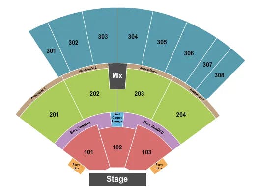 OAK MOUNTAIN AMPHITHEATRE AL ENDSTAGE 2 Seating Map Seating Chart