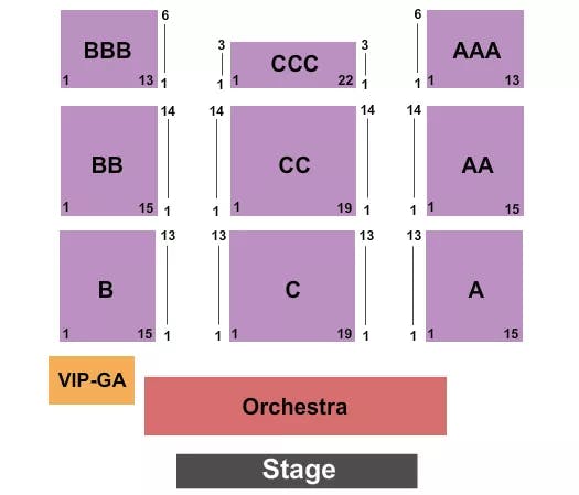  ENDSTAGE VIP Seating Map Seating Chart