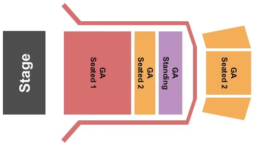 GA SEATED 1 2 GA STANDING Seating Map Seating Chart