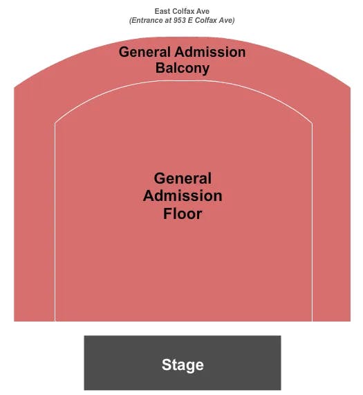  GA FLOOR BALCONY Seating Map Seating Chart