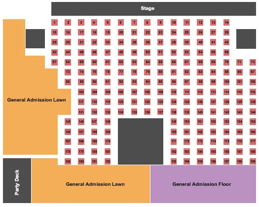  RANDY ROGERS WADE BOWEN Seating Map Seating Chart